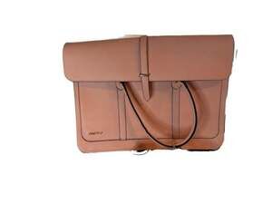 Mosiso 15.6 inch Pink PU Leather Convertible Laptop Briefcase Backpack Bowknot